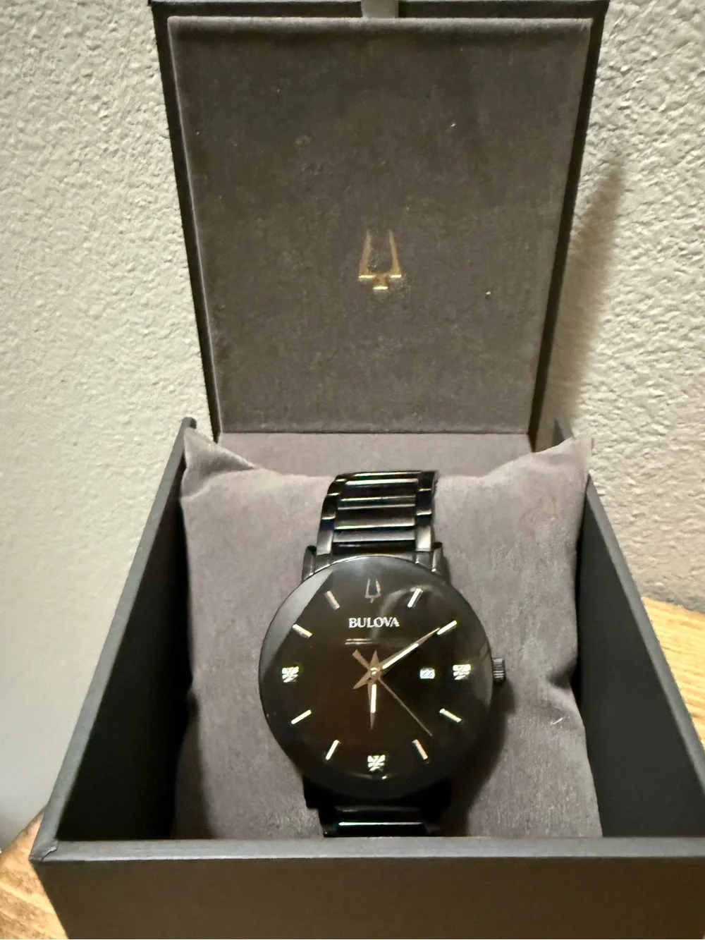 Bulova Futuro Black Stainless Steel Men's Watch